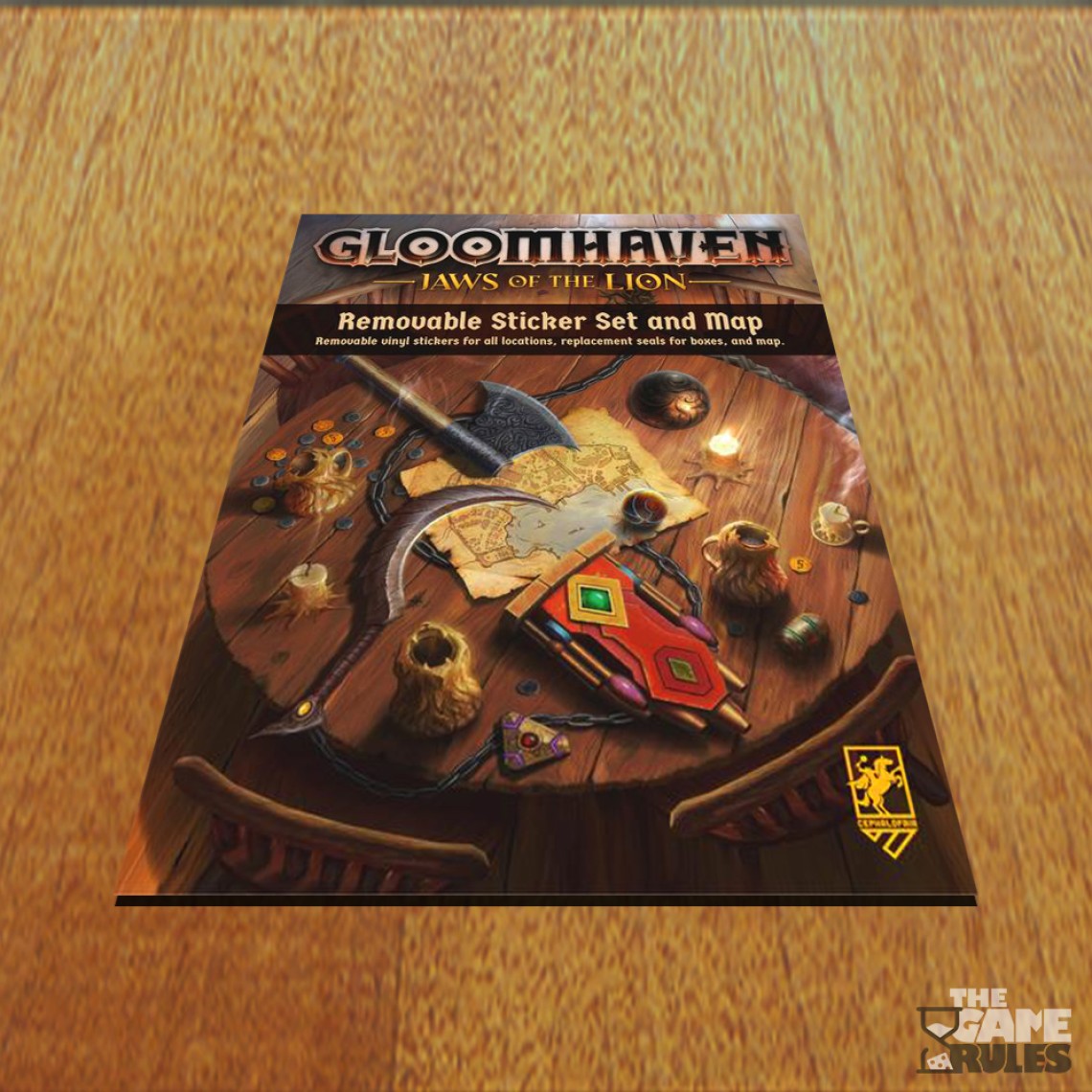 Gloomhaven Jaws of the Lion Removable Sticker Set & Map